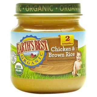 Earths Best Baby Food Jar   Chicken & Brown Rice 4oz (12 Pack)