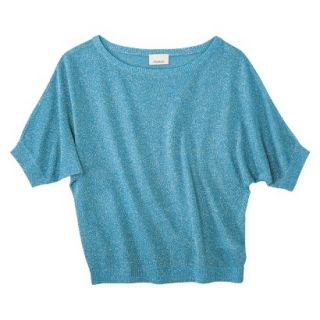 AMBAR Womens Jersey Sweater w/Metallic   Blue S