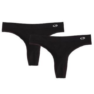 C9 by Champion Womens Active Seamless Thong 2 Pack   Black S