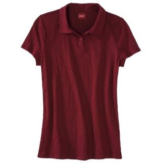 Merona Womens Short Sleeve Polo   Dark Red M