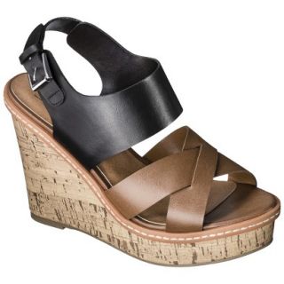 Womens Mossimo Paulette Wedge Sandals   Black 9.5