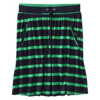 Merona Womens Front Pocket Knit Skirt   Navy/Green   S