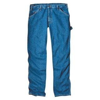 Dickies Mens Relaxed Fit Carpenter Jean   Stone Washed Blue 30x36