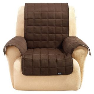 Sure Fit Quilted Suede Waterproof Furniture Friend Sofa Cover   Chocolate