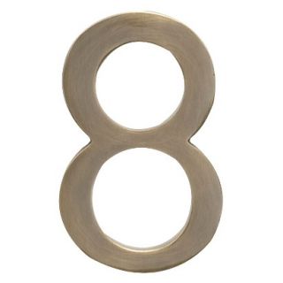 Architectural Mailbox 4 Cast Floating House Number 8 Antique Brass