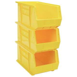 Quantum Heavy Duty Storage Bins   3 Pack, Yellow