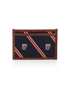 Polo Ralph Lauren Tie Silk Trim Credit Card Case   Navy