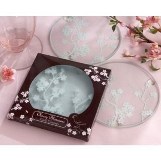 Cherry Blossoms Glass Coasters (Set of 12)