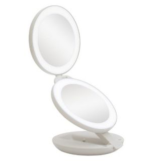 Zadro Dual LED Lighted Travel Mirror   1X & 10X Magnification