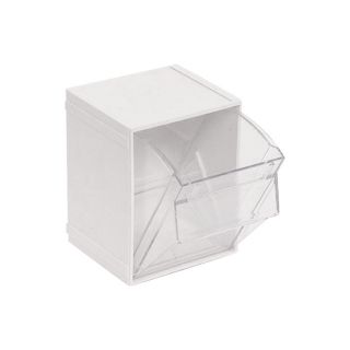 Quantum Storage Clear Tip Out Storage Bins   4 Inch x 4 1/2 Inch x 6 Inch Size,