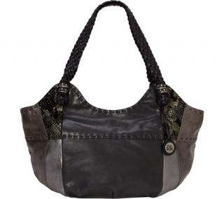 Womens THE SAK Indio Leather Satchel   Black Snake Multi Casual Handbags