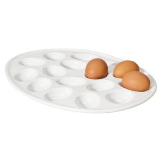 Threshold Ceramic Egg platter   White