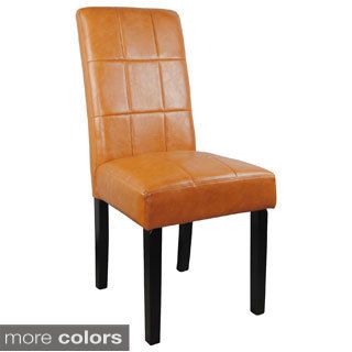 Faux Leather Parson Chairs (set Of 2)