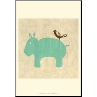Art   Best Friends   Hippo Mounted Print