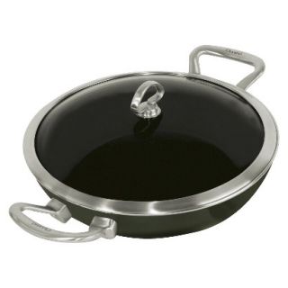 Chantal Copper Fusion 11 Chefs Pan with Lid Black
