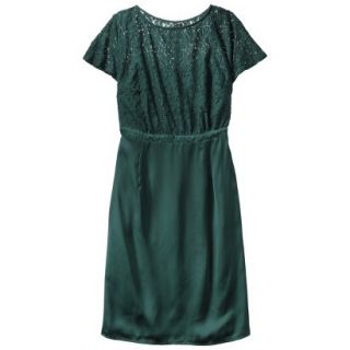 TEVOLIO Womens Plus Size Lace Bodice Dress   Seaport Green 18W