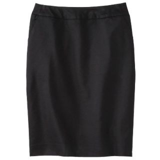 Merona Womens Doubleweave Pencil Skirt   Black   10