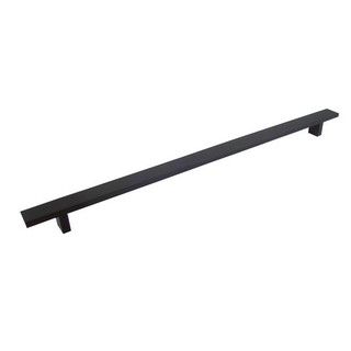 Contemporary 16 inch Matte Black Rectangular Cabinet Bar Pull Handles (case Of 10)