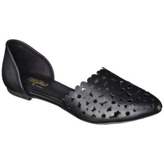 Womens Mossimo Lainey Perforated Two Piece Flats   Black 9.5