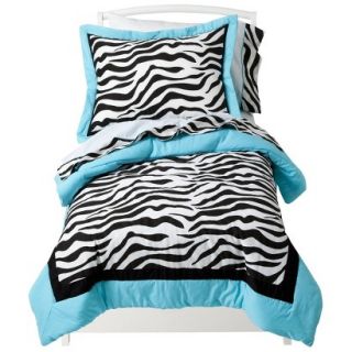 Turquoise Zebra 5 pc. Toddler Bedding Set