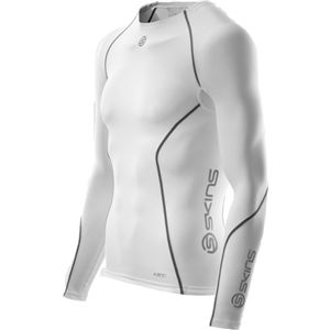 Skins Compression Mens A200 Top Long Sleeve White , Size L   B60005005