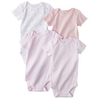 PRECIOUS FIRSTSMade by Carters Newborn Girls 4 Pack Bodysuit   Pink NB