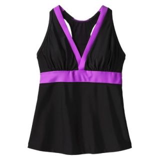 C9 by Champion Womens Swim Sport Tankini   Black/Purple XS