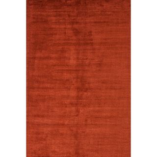 Hand loomed Solid Pattern Red/ Orange Rug (9 X 13)