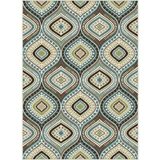 Caprice Blue Contemporary Area Rug (2 X 3)