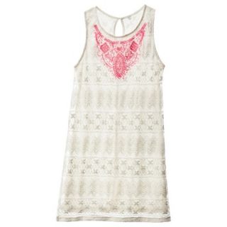 Xhilaration Juniors Embroidered Lace Shift Dress   Ivory XL(15 17)