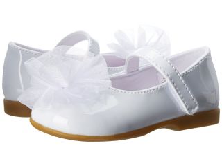 Baby Deer Patent Skimmer Girls Shoes (White)
