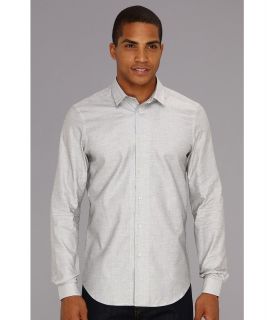 Ben Sherman Micro Spot L/S Woven Shirt Mens Long Sleeve Button Up (White)