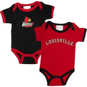 Louisville Cardinals NCAA Infant 2 Pack Contrast Creeper