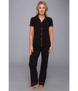 Cosabella Bella S/S Top Pant Pajama Set Womens Pajama Sets (Black)