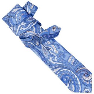 Merona Mens Paisley Print Sky Blue Tie