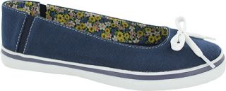 Womens Daniel Green Lindsey   Navy Cotton Pique Casual Shoes