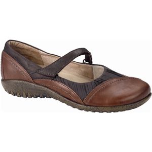 Naot Womens Korari Cinnamon Pleated Brown Brown Shimmer Nubuck Shoes, Size 38 M   11093 SZ0