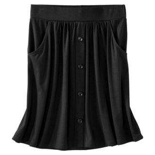 Merona Petites Button Front Skirt   Black XXLP