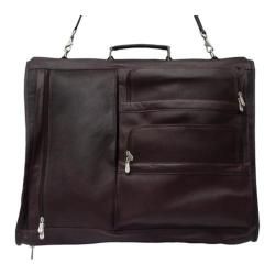 Piel Leather Executive Expandable Garment Bag 9116 Chocolate Leather