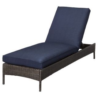 Threshold Navy Blue Wicker Chaise Lounge Patio Furniture, Belvedere Collection