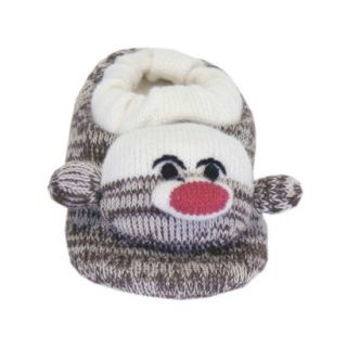 Infant SoftO Sock Monkey Slipper   Brown