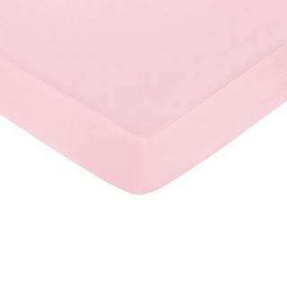 Elephant Fitted Crib Sheet   Pink