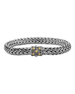 Dot Gold & Silver Medium Oval Chain Bracelet with Jaisalmer Clasp