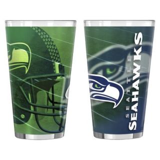 Boelter Brands NFL 2 Pack Seattle Seahawks Shadow Style Pint Glass   Multicolor
