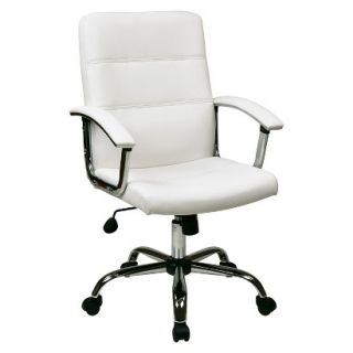 Task Chair Office Star Leather Task Chair   White