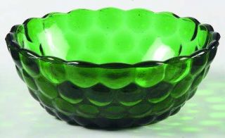 Anchor Hocking Bubble Green Round Vegetable Bowl   Green, Glassware 40S 60S