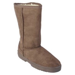 Womens Journee Collection Faux Suede Lug Sole Boot   Brown (9)