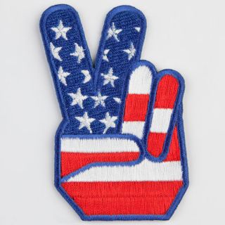 Peace Fingers Patch Red Combo One Size For Men 243632349