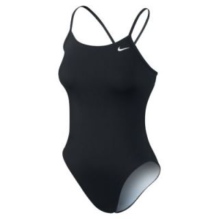 Nike Poly Core Performance Cut Out Womens Tank Swimsuit   Black