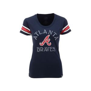 Atlanta Braves 47 Brand MLB Womens Off Campus Scoop T Shirt